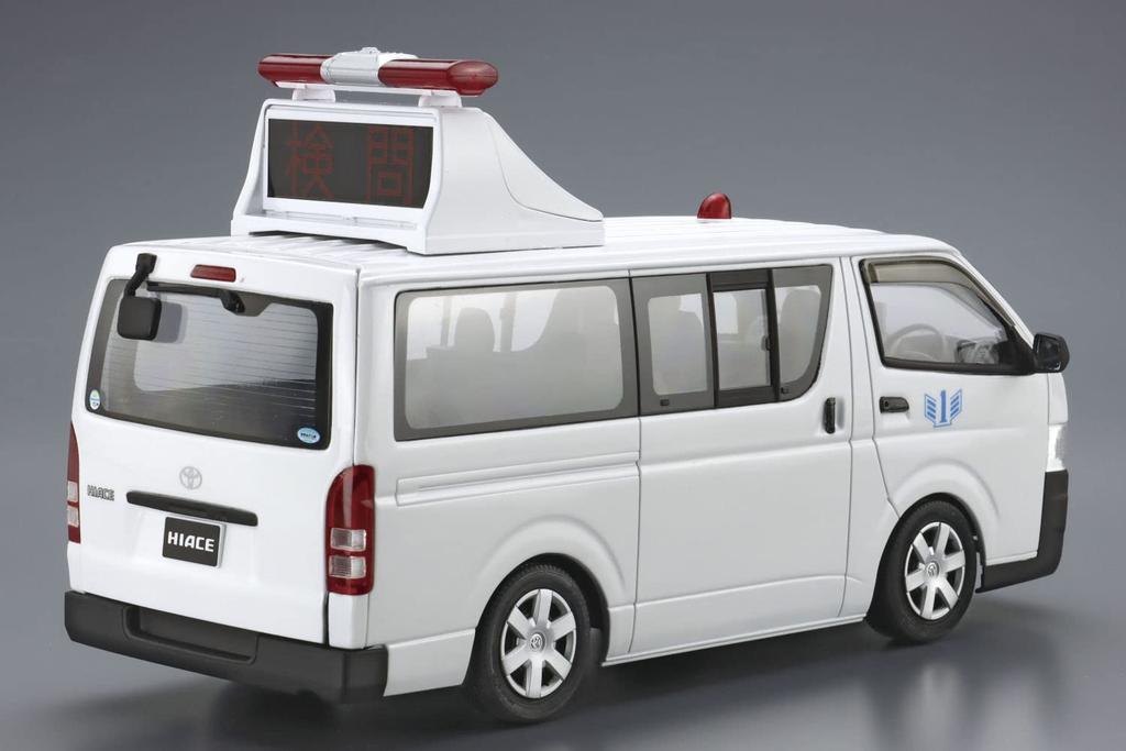 Aoshima Bunka Kyozai Scale The Patrol Car Series 5 Toyota TRH200V Hiace Traffic Accident Response Inspection Vehicle 2007 Plastic Model 1/24 No.
