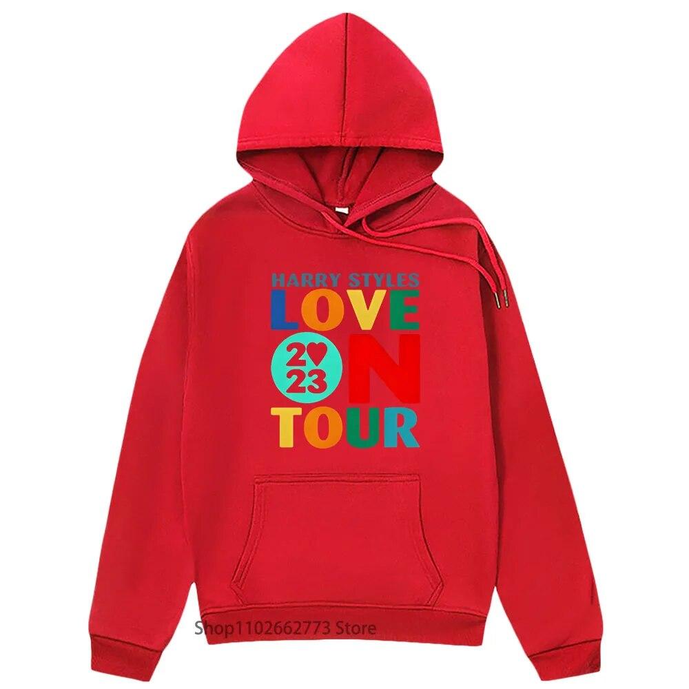 Love O Tour Concert Hoodies Unisex Vintage Harrys Haus Sweatshirt with Hooded Hip Pop Music Tops Kpop Clothes Women Winter Pullover
