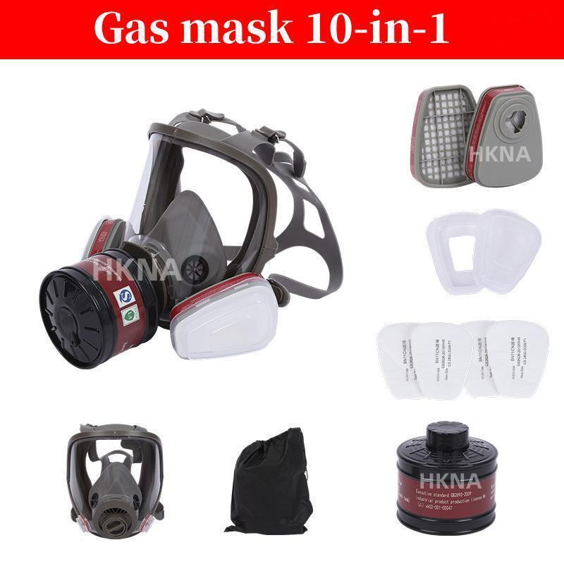 Full Face Respirator - Mask with 40 Mm Gas Filter Canister for Industrial Gases, Chemical, Polishing, Welding, Spraying Gas Mask