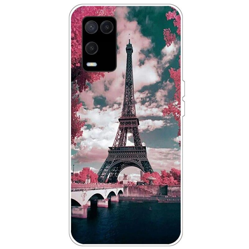OPPO A54 Case telefonhoz Hátlap OPPO A54 5G 4G Case CPH2239 CPH2195 OPPOA54 A 54 Bumper Silicon Soft Funda fekete tpu tokhoz