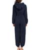2024 Trendy European/American Fleece-Lined Hooded Jumpsuit Pajamas for Women - 22 Colors Available