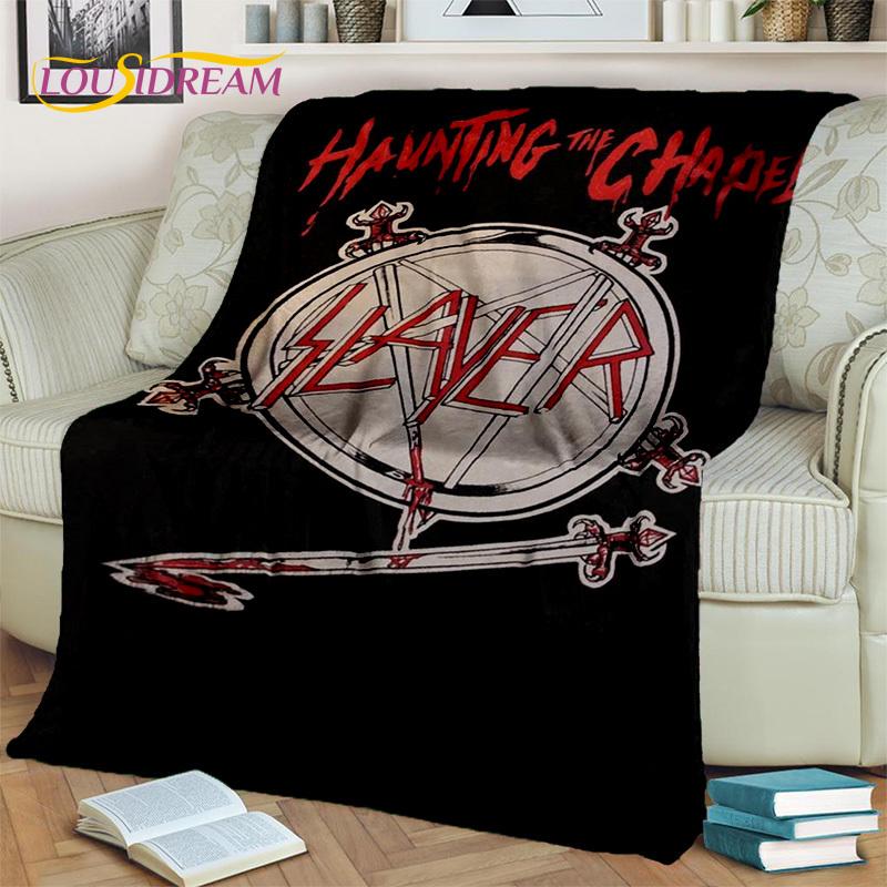 Rock Heavy Metal Slayer Band Blanket,Soft Throw Blanket for Home Bedroom Bed Sofa Picnic Travel Office Rest Cover Blanket Kids