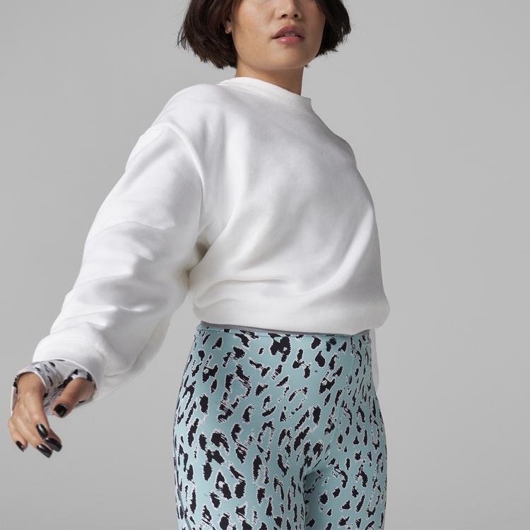 Adidas Round Neck Pullover Sweatshirt Women Tops White H59978