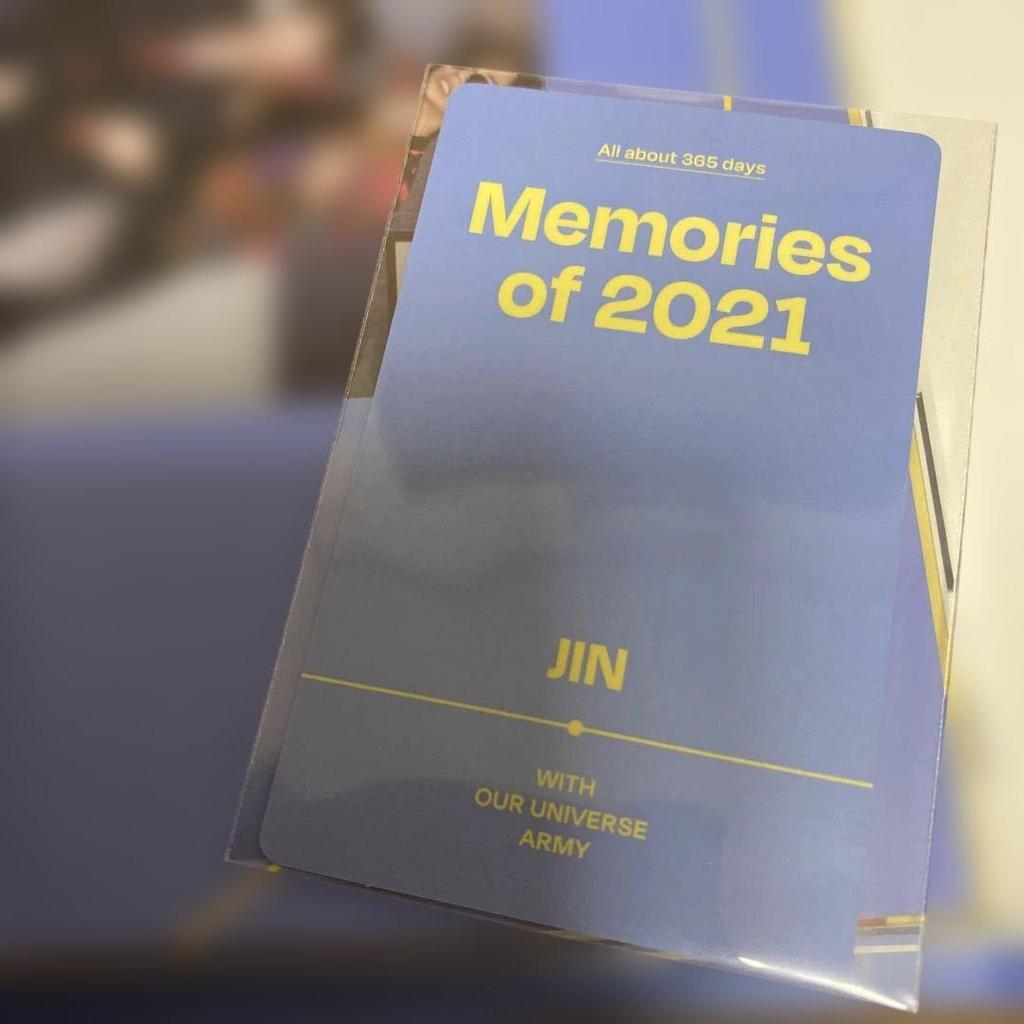 [USED] BTS Memories 2021 DVD Jin Trading Card