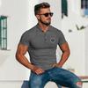 Muscleguys Summer Men's Handsome Polo T-Shirts Cotton Fitness Tops Printed Short Sleeve Korean Casual