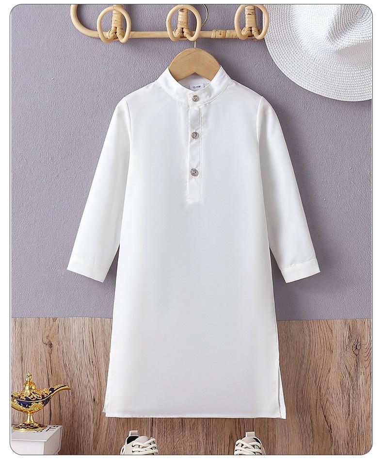 In-Stock Arabic Style Embroidered Vest Robe Set for Middle Eastern Teens & Boys