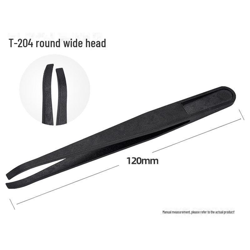Durable 8 Black Tweezers for Digital Appliance Repair & Tight Spaces