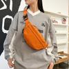 Trendy Brand Breast Bag Women'S Casual Versatile Messenger Bag Men'S Lightweight Sports Shoulder Bag Girls Commuting Solid Color Mobile Phone Pack
