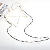 Copper Bead Darth Vader Chain Glasses Mask Chain, Pearl Rhinestone Frame Mask Accessories Women