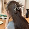 Leopard Print Bow Hairpin for Women, High-end Half-up Hairstyle Hairpin, Shark-shaped Hairpin, Elegant Head Accessory