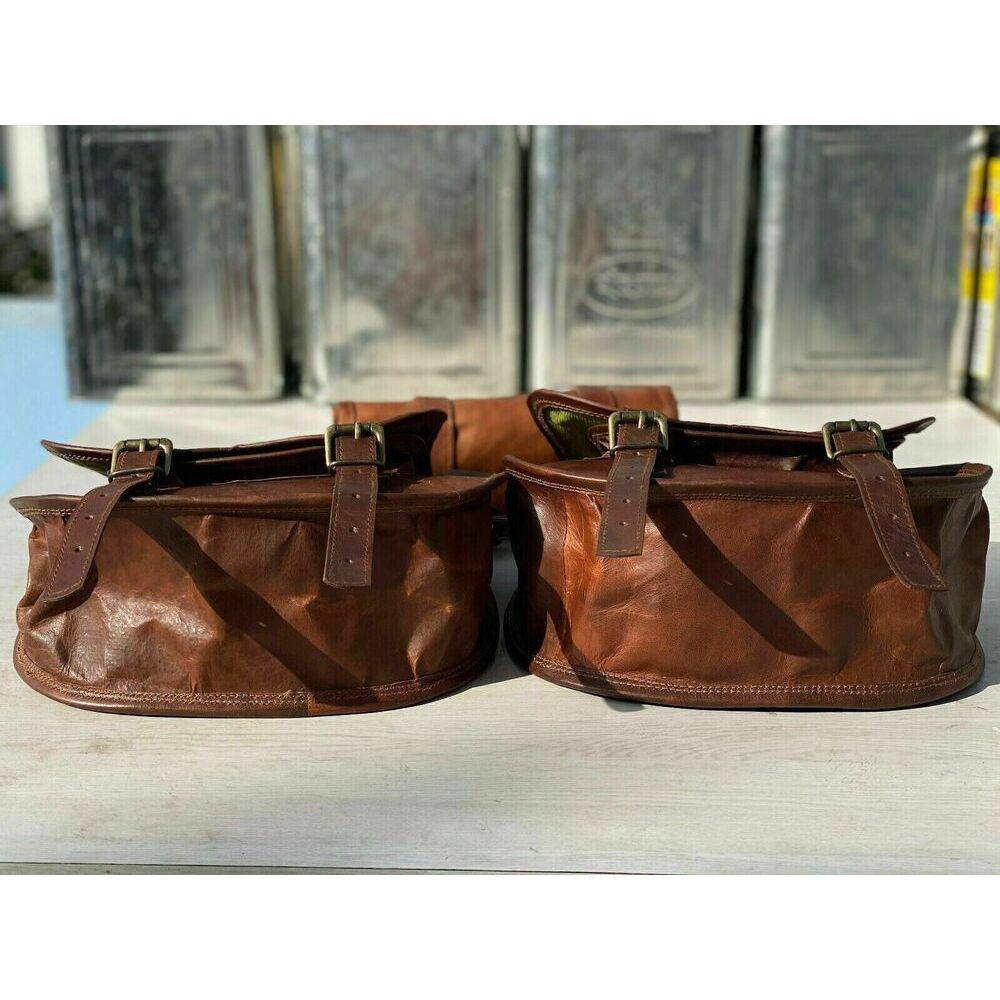 3 Motocyklové sedlové brašny z kozí kůže Sedlová brašna Zavazadlová taška pro Sportster