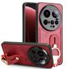For  15 Ultra Case Fashion Ring WristStrap Leather Phone Holder Case For  15 Ultra Drop-Resistant Cover
