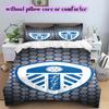 Leeds United Pattern Bedding,Quilt Set Quilt Cover Pillowcase Home Birthday Gift (1*duvet cover+2*pillowcase,without core)