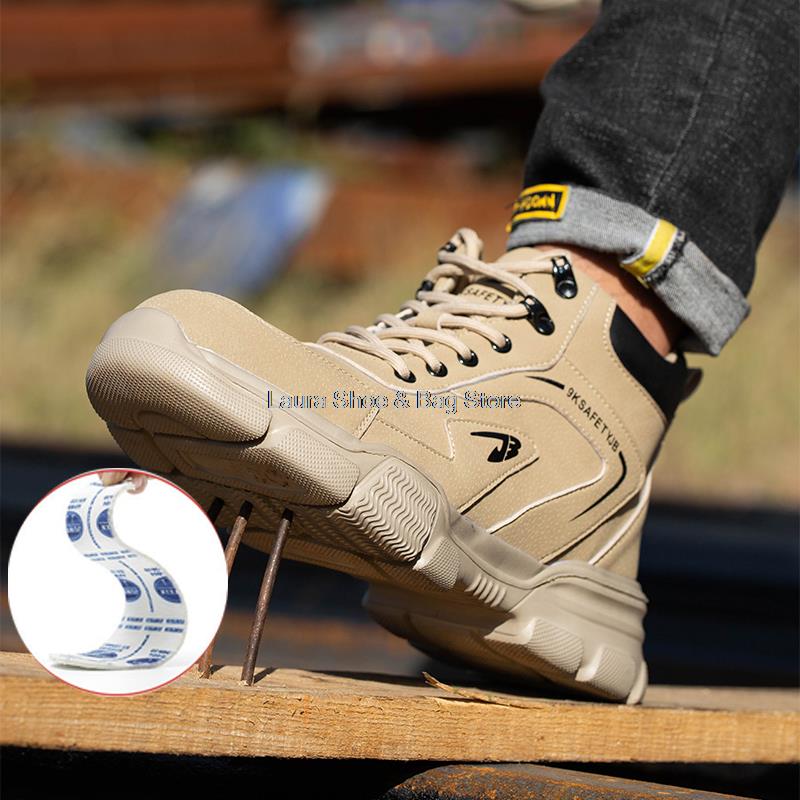 Safety Protective Boots Work Safety Shoes Men Winter Safety Boots Anti-puncture Work Shoes Steel Toe Work Boots Indestructible