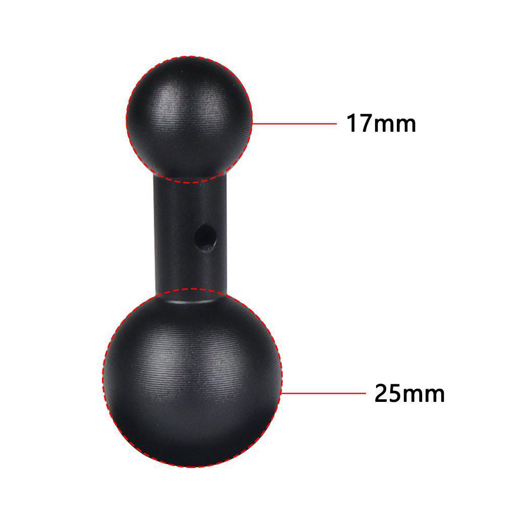 13-25mm Aluminum Alloy Ball Head Phone Car Mount Extension Rod with 1/4" Connector