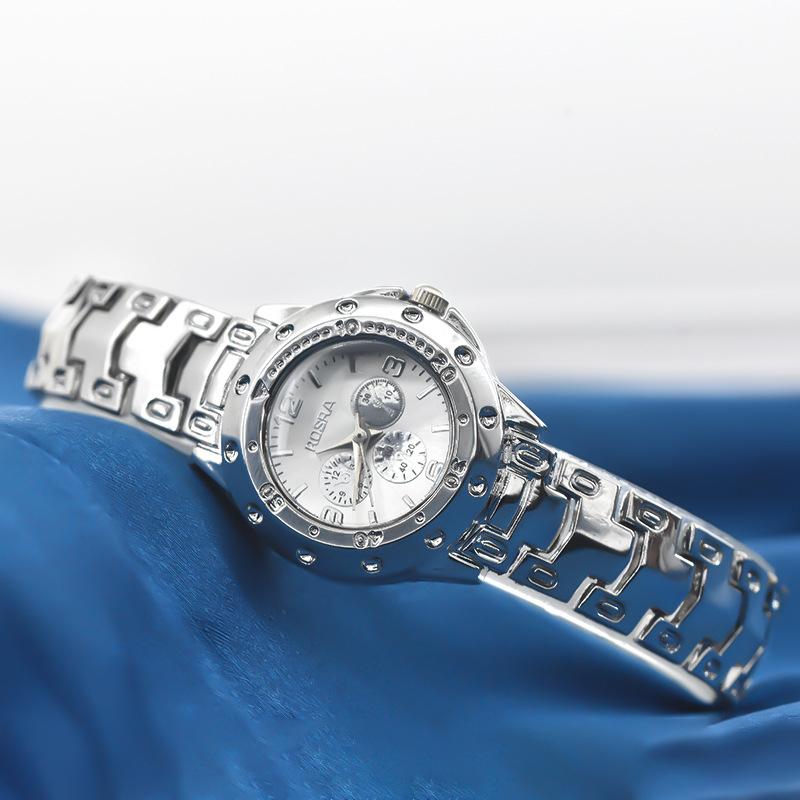 

Мужские деловые часы Модные стальные ремешки Мужские и женские Роскошные Золотые Повседневные Парные часы Циферблат с тремя стрелками Наручные часы