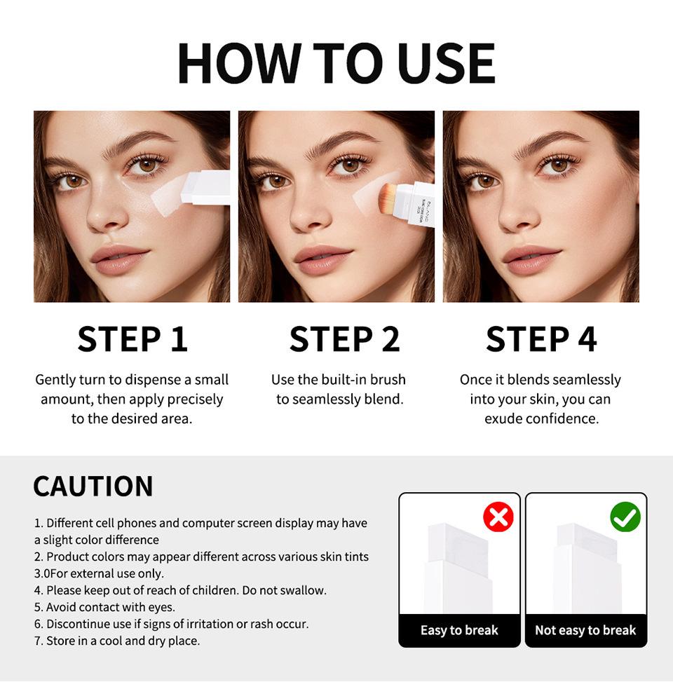 Lakerain 5-Color Changing Foundation & Concealer Stick