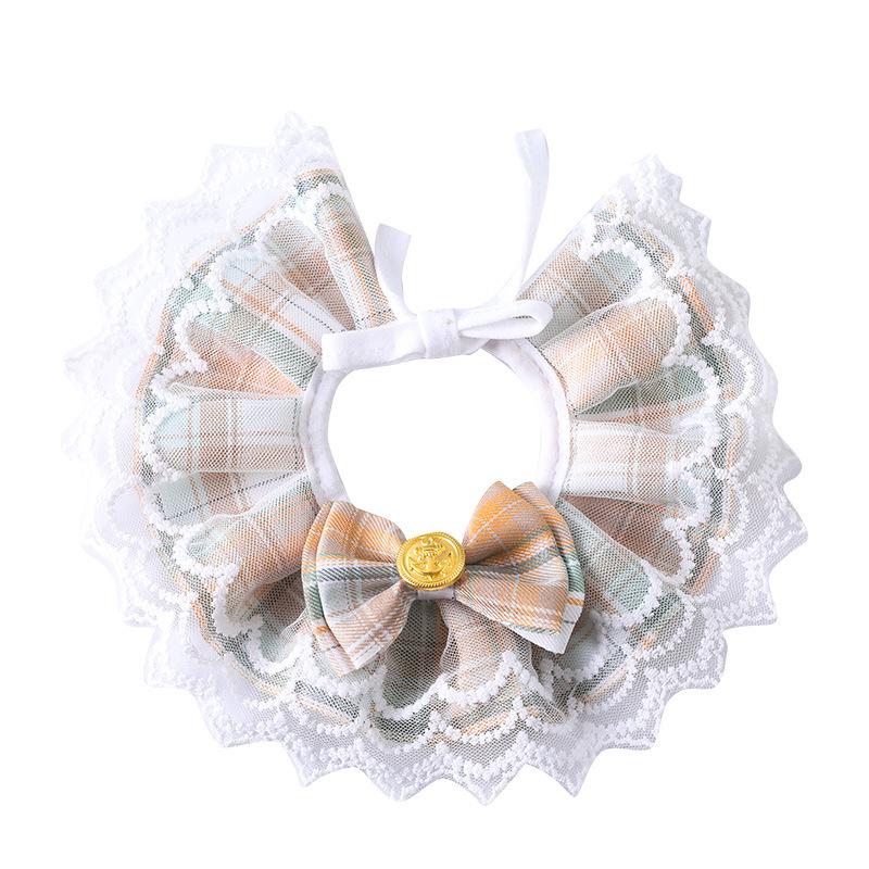 Pet Drool Bib: Lace Edge Cat Collar & Dog Snood in Cute Princess Style