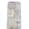 Spring Pastoral Blue Plaid Floral French-Style Phone Case for 16 Pro Max, 15 Pro, 14 - Double Layer Protection