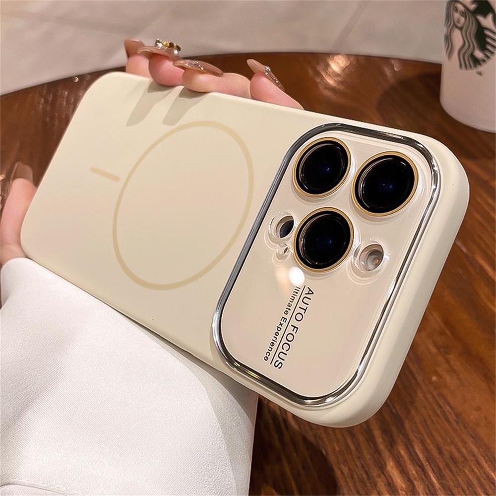 Удосконалений рідкий силікон для чохла Magsafe для iPhone 17 Pro Max 16 14 15 13 Магнітна зарядка Захисна кришка для скляної лінзи
