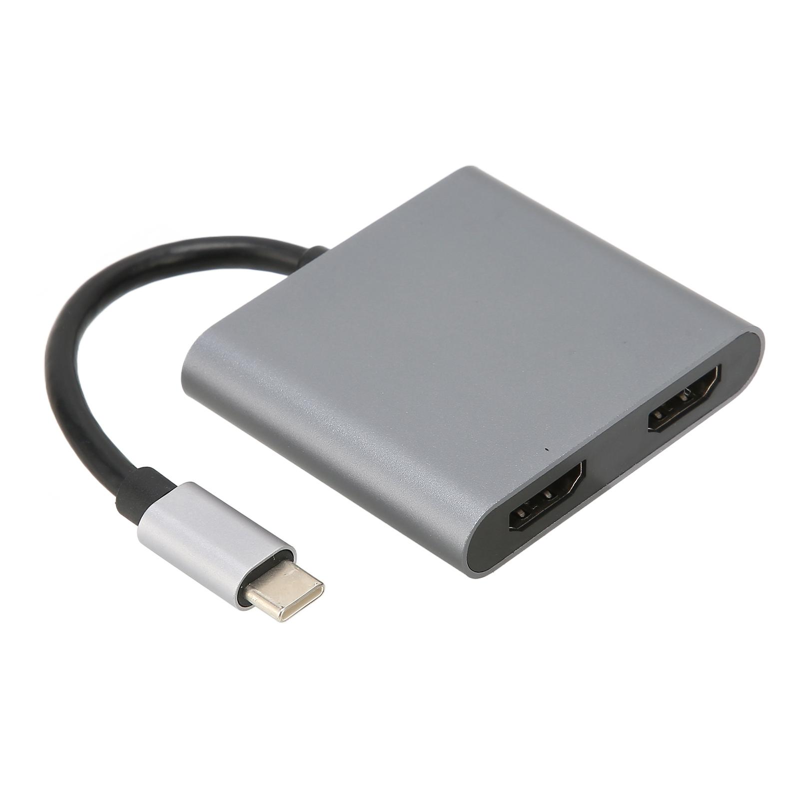 

Адаптер типа C, передача 5 Гбит/с, помехоустойчивый многопортовый коммутатор из алюминиевого сплава 4K типа C