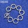 925 Sterling Silver Circle Bracelet Fashion Jewelry