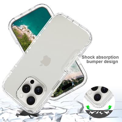 For iPhone 16 Pro Case TPU+PC Full Protection Shockproof Phone Cover with PET Screen Guard