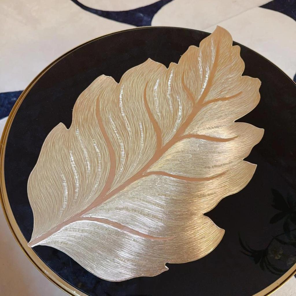 2PCS Nordic Simple Maple Leaf Coasters Non Slip PVC Table Mats Creative Vase Pads
