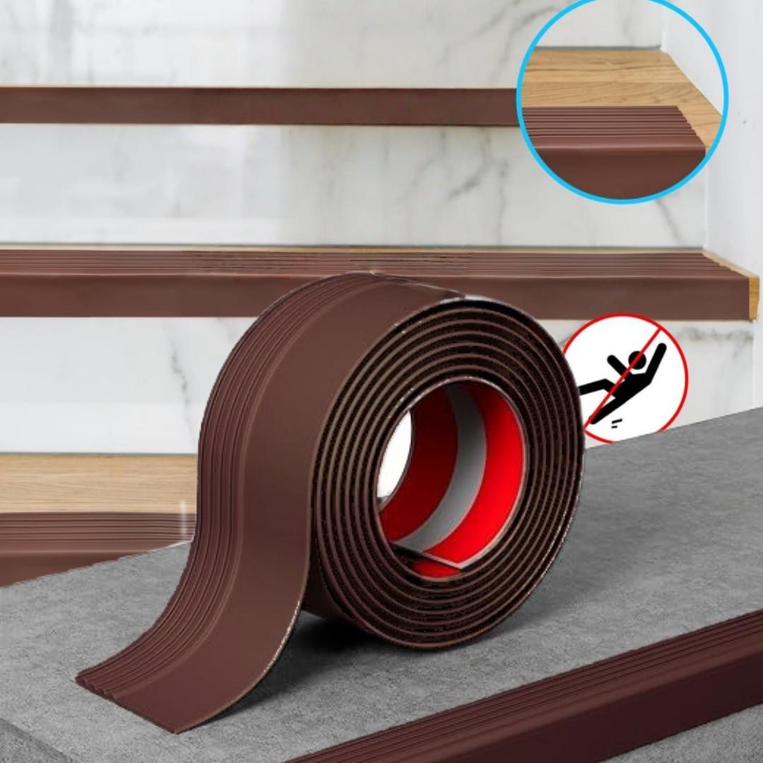 

1Roll 1m/39.37in Stair Edge Protector Black Edge Trim for Steps Stair Nose Molding Rubber Nose Trim Edging Guard Treads Self Ad 1m коричневый