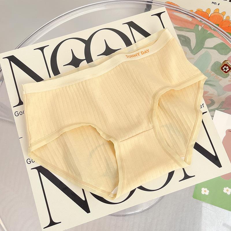 Damenunterwäsche, einfache Slips, atmungsaktiv, schweißfest, einfarbig, gestreift, Mädchenhöschen