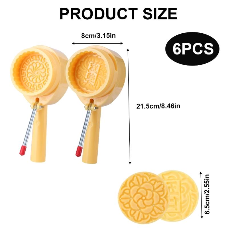 MidAutumn Festival Moon Cake Maker Flavor/Flower Moon Cake Molds Cookie Stamps Hand Press Cookie Dessert Cutter