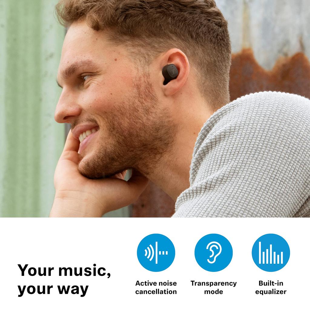 Sennheiser Kopfhörer Bluetooth CX Plus True Black Kopfhörer Selbstentwickelter Treiber Aktive Geräuschunterdrückung