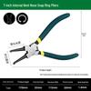 Small Pointed Nose Snap Ring Pliers for Internal/External Circlip, Spring, Expansion, and Retaining Rings