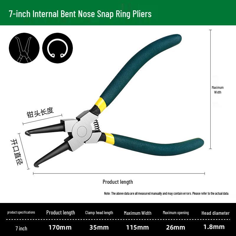 Small Pointed Nose Snap Ring Pliers for Internal/External Circlip, Spring, Expansion, and Retaining Rings