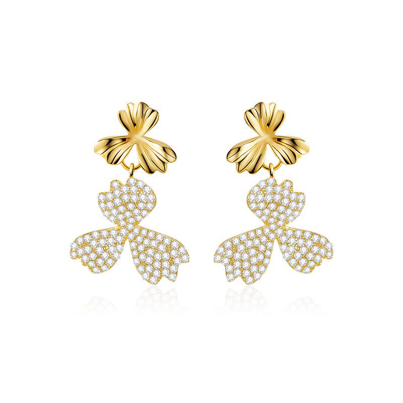 Shining Pearl Copper Alloy Earrings: Light Luxury, High-End Gold-Plated with Strong Color Retention