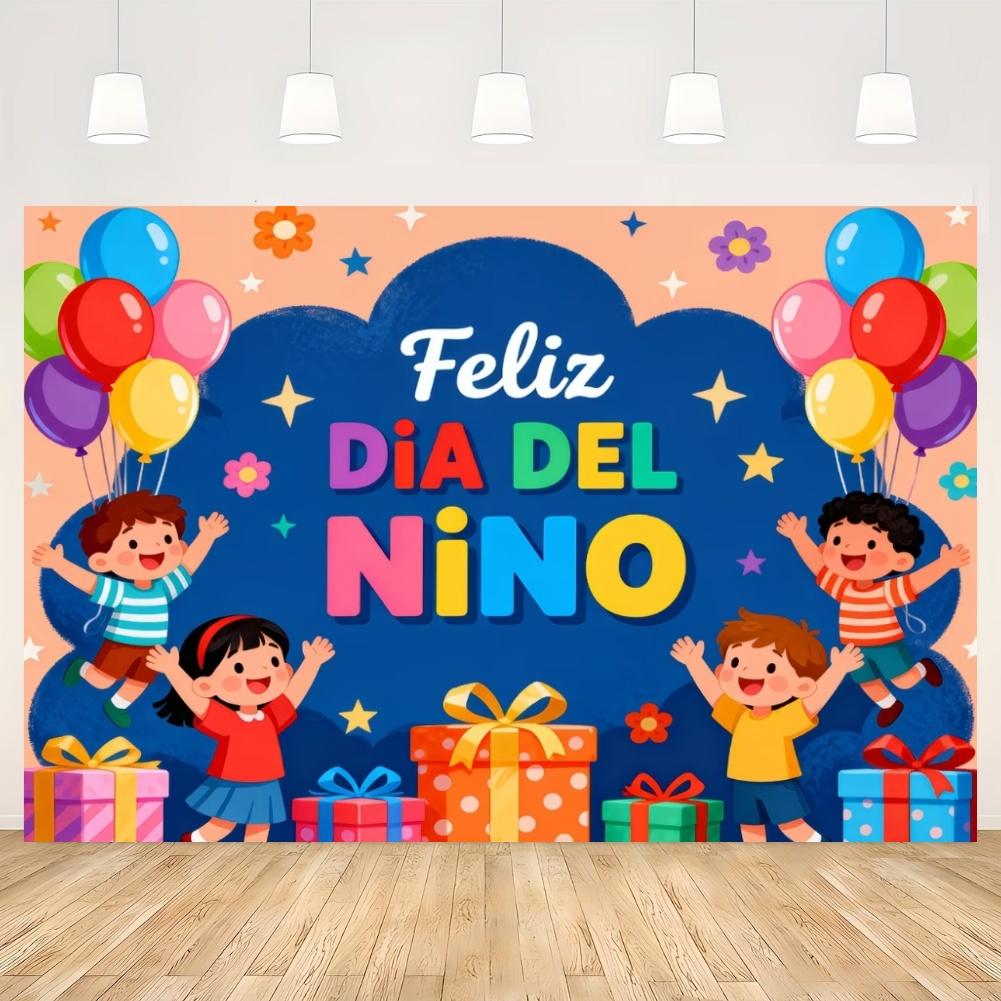 Children's Day Party Decoration Backdrop Feliz Día del Niño Balloon Photography Background Supplies Kid Gift Photo Studio Prop