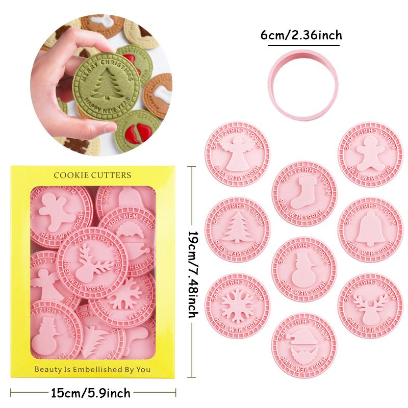 

1Box 3D Cartoon Animal Cookie Cutter Flower Xmas Tree Chocolate Mold Biscuits Baking Mold Birthday New Year Cookies Accessories