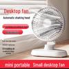 Compact USB Rechargeable Desktop Fan for Home, Office, or Dorm - Long Battery Life with Oscillation Feature.