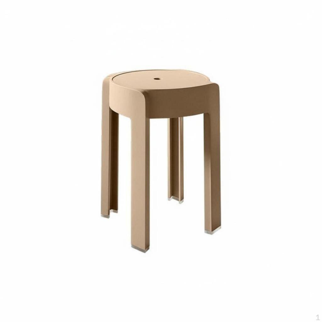 Round Pinwheel-Top Stool Thickened Design Stackable Seat Space-Saving Household