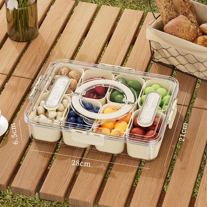Kitchen Spice Storage Container Eight Compartments - Cutlery Style