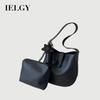 Large Capacity All-Match Fashion One-Shoulder Bucket Bag Retro Texture Commuter Tote Bag