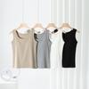 Slim-Fit Women's Threaded Tank Top with Integrated Pads - Comfortable, No Restriction, Ideal for Spring/Summer Yoga & Outer or Base Layer Wear.