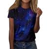 Women's T-shirt Casual Loose Printed Round Neck Pullover Short Sleeve Top