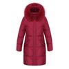 Women Colorful Fur Collar Long Winter Jacket Hooded Down Cotton Coat Thick Warm Jacket Cotton Padded Wadded Parkas