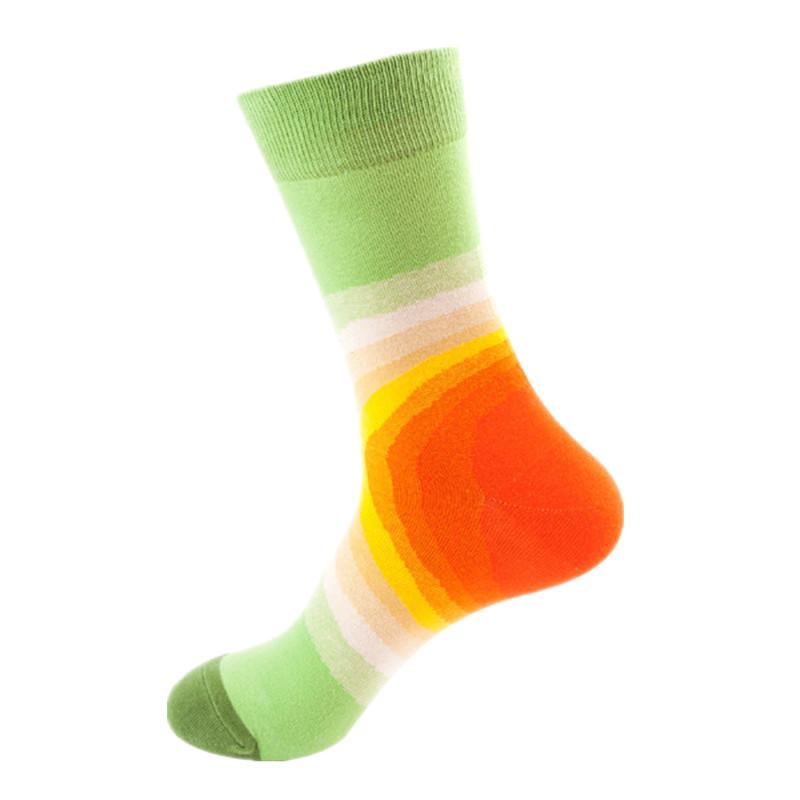 46 Patterns Cotton Fashion Geometry Business Men Happy Socks Unisex Boys Combed Hip Hop Street Skateboard Funny High Sox