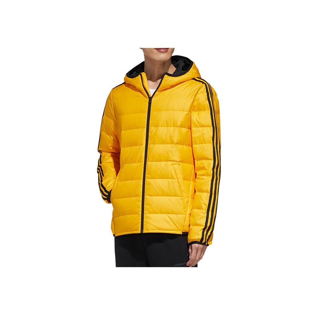Adidas Neo 3-striper lett boblejakke med hette Herre Yttertøy Gull GJ8787
