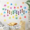 Colorful Crayon Alphabet Wall Stickers, Educational ABC Letters Removable Decals for Kids Room Nursery Learning Decor