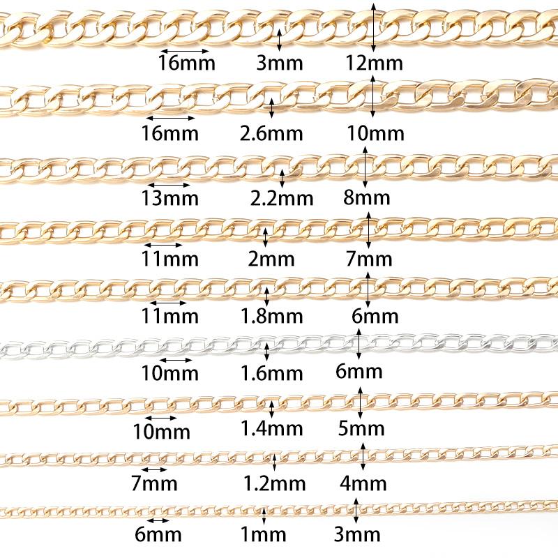 5Yards/Roll Metal Aluminum Chain Twist Chain Bulk Chain For DIY Jewelry Making Necklace Bracelet Clothing Bag Accessory Supplies
