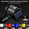 Super Bright Spotlight High Lumens LED Handheld Large Flashlight Outdoor With Solar Charging Searchlight Toch For Camping