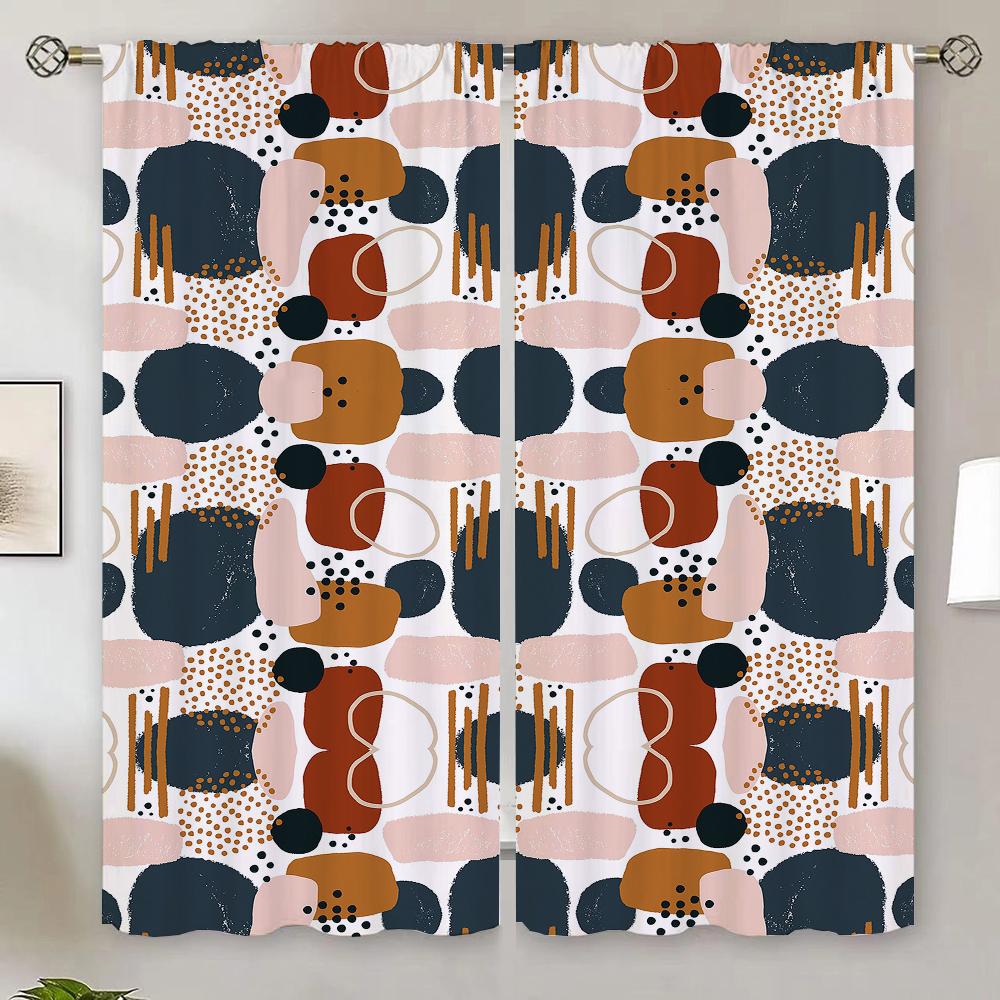 Art Pattern Luxury Curtains for Living Room On Sale Home and Decoration Blackout Curtain Tiebacks Ready Curtains Cheap Shades